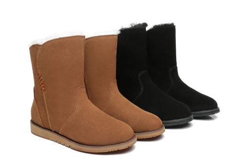 TA Corina UGG Suede Boots Women Water Resistant Mid Calf