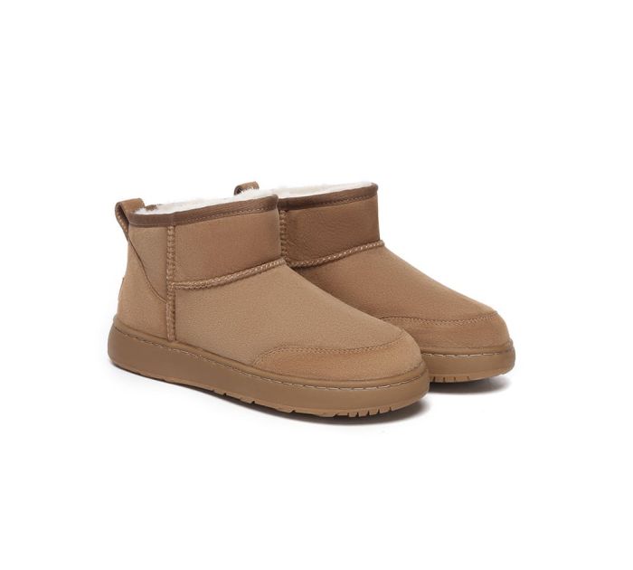  UGG AUSTRALIAN SHEPHERD® Sheepskin Wool Ankle Ultra Mini Outdoor Boots-Chestnut-40