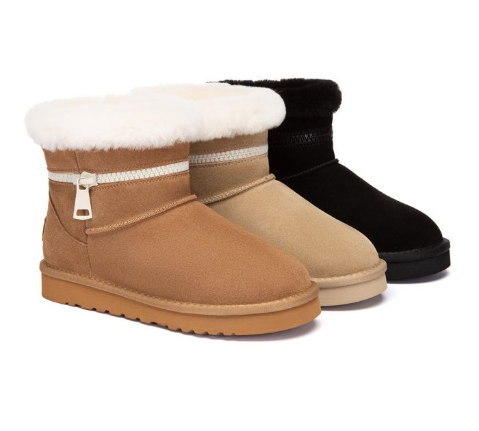 AUSTRALIAN SHEPHERD® UGG Mini Boots Sheepskin Wool Shearling Ankle Lienn