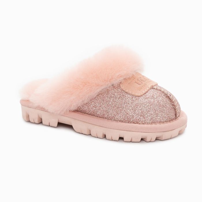 UGG OZWEAR Kids Coquette Slippers Glitter