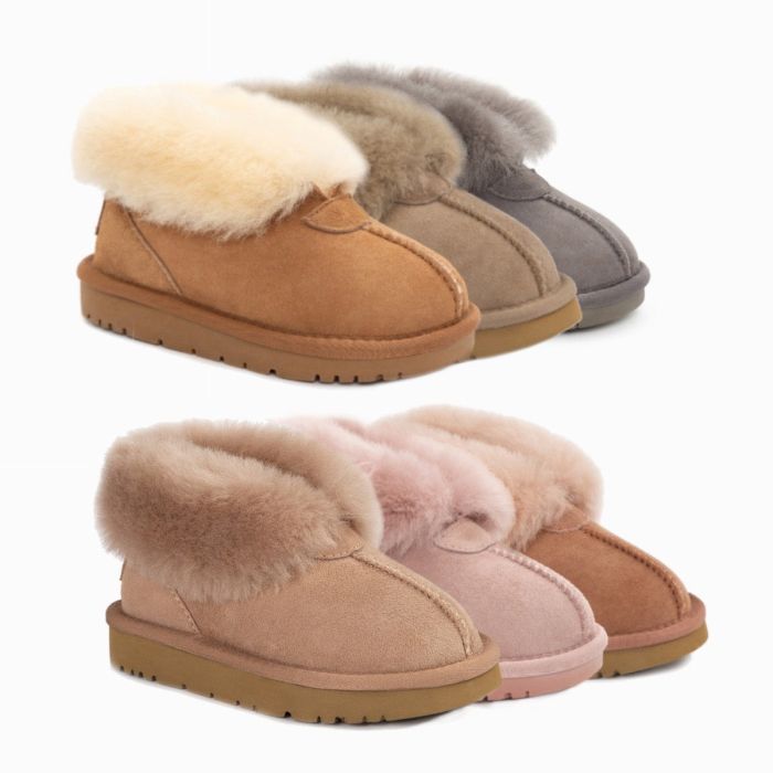 UGG OZWEAR Adrian Kids Face Sheepsin Ankle Boots Water Resistant