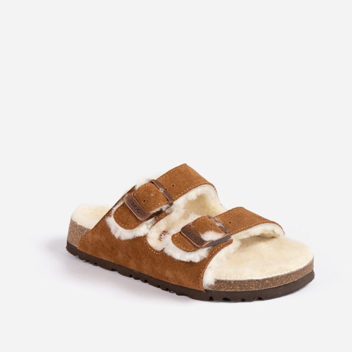 UGG OZWEAR Aussie Shearling Buckled Sandals