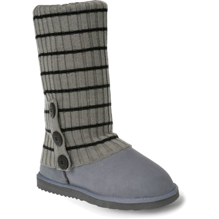 UGG OZWEAR Cardy Socks - Grey/Black Thin Stripe